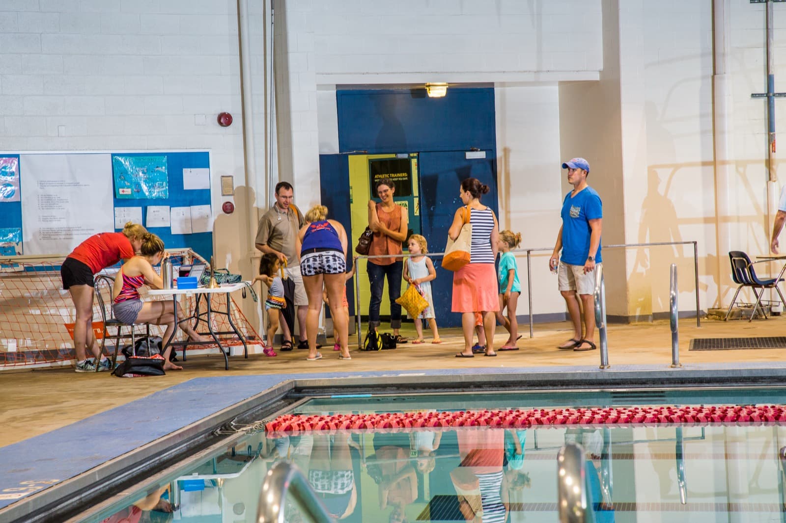 OCSS community — families and swimmers together at the pool